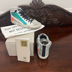 Golden goose high top slides. Size 39